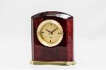 Piano Finish Rosewood Clock with Brass Base